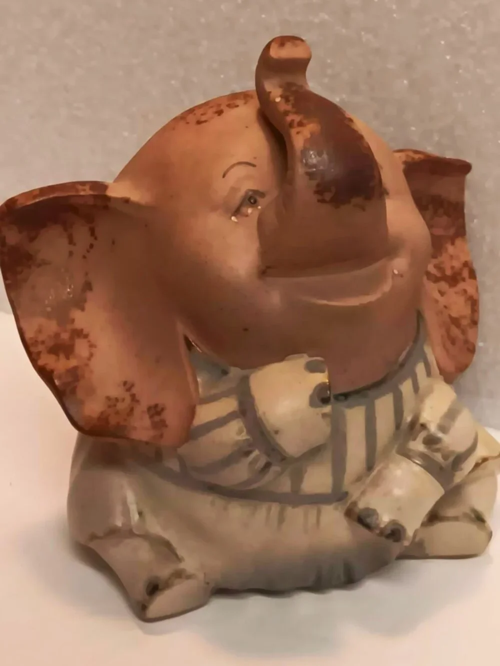 UCTCI vintage Japan anthropomorphic elephant planter / knick knack figurine.